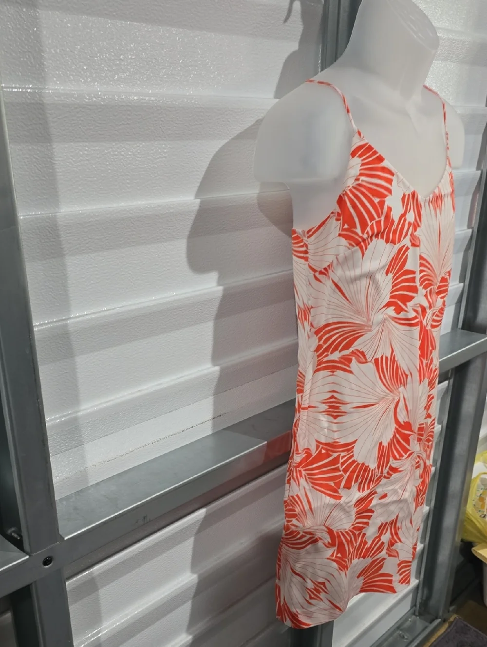 J. Crew Orange  and White  Tropical Floral‎ Camisole Mini Dress Size 2
